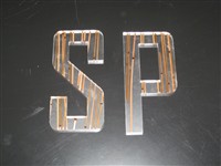 Lumacore Acrylic sign letters (with embedded wheatstalks)