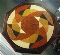 Inlaid veneer table