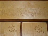 Kitchen doors and valence closeup